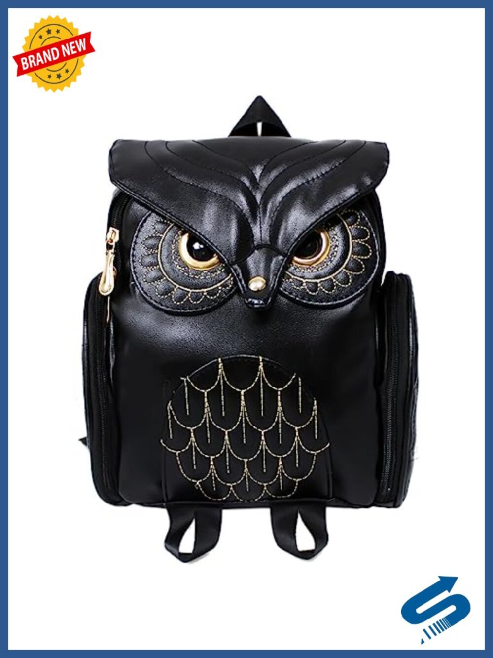 Faux Leather Owl Mini Backpack Fashion Backpack Handbag
